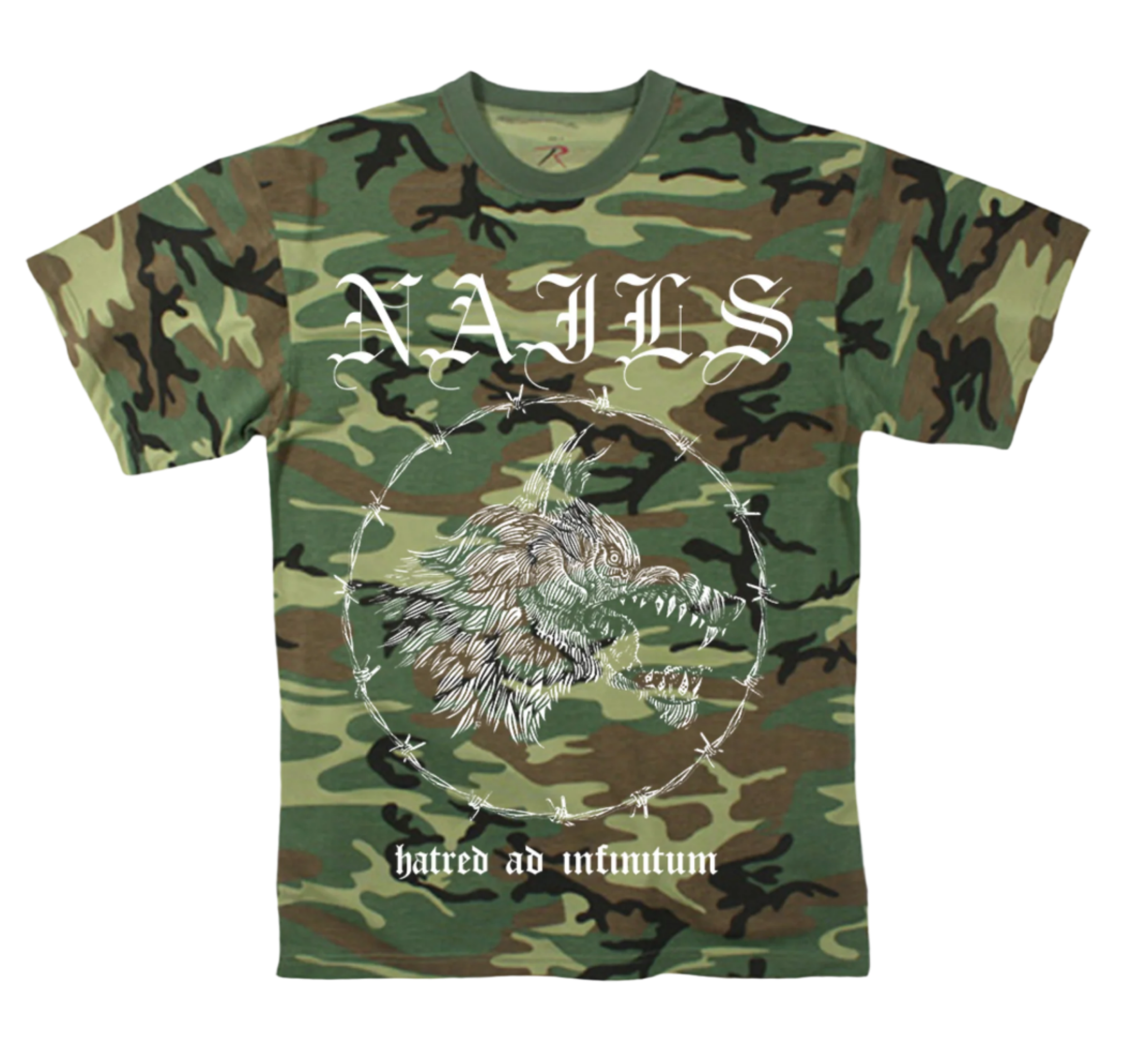 NAILS HATRED DOG CAMO TEE – allinmerch