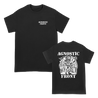 Agnostic Front's "Wing Horn Alley" design, printed on a black Gildan brand tee.