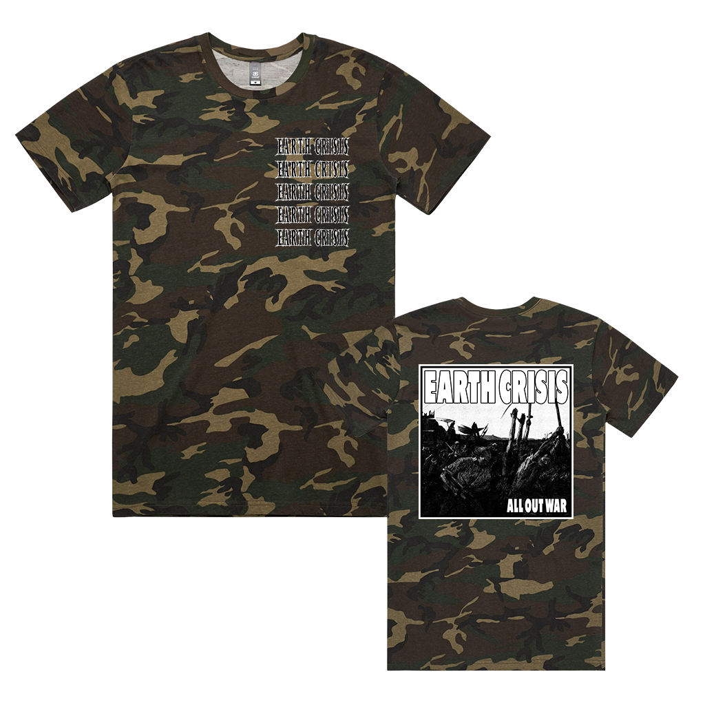 EARTH CRISIS ALL OUT WAR CAMO TEE – allinmerch