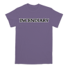 Incendiary's "Product Coffin" design, printed on a grape Comfort Colors tee.