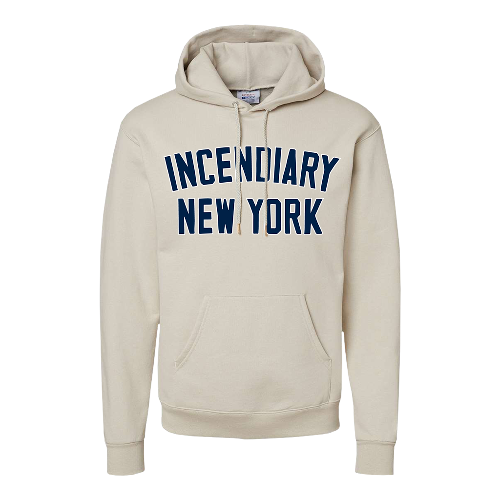 INCENDIARY NEW YORK ARCH SAND PULL HOOD – allinmerch