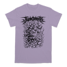 Judiciary "Branches" design, printed on the front and back of a orchid colored Gildan tee.