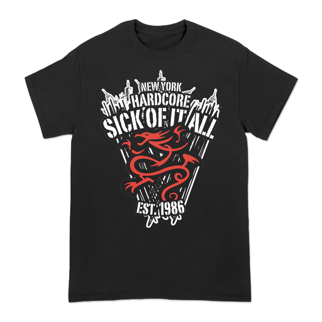 SICK OF IT ALL SCRATCH OUT SKYLINE TEE - BLACK – allinmerch