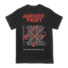 Agnostic Front's "New York Blood Tour 2025" design, printed on the front and back of a black Tultex brand tee.