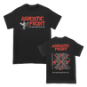 Agnostic Front's "New York Blood Tour 2025" design, printed on the front and back of a black Tultex brand tee.