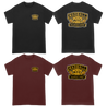 Madball's "Cigar Seal" design is printed on the front and back of a black or maroon Gildan tee.