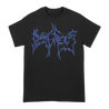 Dying Fetus's "Into the Cesspool Tour" design, printed on the front and back of a black Gildan brand tee.