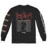  Dying Fetus "Make Them Beg Tour" design, printed on front, back, and both sleeves of a black Gildan Apparel longsleeve shirt. Limited supply.