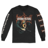 Dying Fetus "Make Them Beg Tour" design, printed on front, back, and both sleeves of a black Gildan Apparel longsleeve shirt. Limited supply.