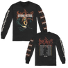 Dying Fetus "Make Them Beg Tour" design, printed on front, back, and both sleeves of a black Gildan Apparel longsleeve shirt. Limited supply.