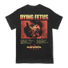 Dying Fetus's "Reign Supreme" design, printed on the front and back of a black Gildan brand tee.
