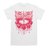 Ghost Bath "Rose Thorn Illustration" design printed on the front and back of a white Gildan Apparel tee.