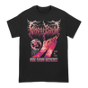 Ghost Bath "Rose Thorn Necklace" design printed on the front and back of a black Gildan Apparel tee.