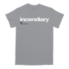 Incendiary's "CTWYTAP Tracklist Live" design, printed on the front and back of a Granite Comfort Colors tee.