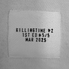 Killing Time's "Brightside" design, printed on the front and back of a white and black Gildan brand Softstyle longsleeve. Hand sewn patches on the front and left sleeve from Grace Kim. Limited edition.