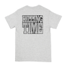 Killing Time's "Roses" design, printed on the front and back of an ash Gildan Hammer brand tee.