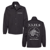 NAILS's "Hatred" design, printed on front and back of an Independent Brand jacket.