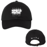 Scalp's logo embroidered in white on the front and the letters "WCDV" on the back of a black dad hat.
