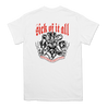 Sick Of It All's "Chain Hands" design, printed on the front and back of a white Gildan tee.