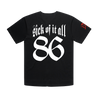 Sick Of It All's "No Tears" design, printed on the left chest, back and right sleeve of a black AS Colour baseball jersey.