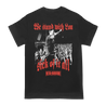 Sick Of It All's "Stand For Lou" Metal Fest design, printed on the front and back of a black Alstyle Apparel tee.