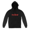 The Hope Conspiracy's "Endnote" design, printed on the front and back of a black Independent Trading Co. pullover hooded sweatshirt.