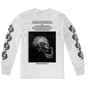 The Hope Conspiracy's "Thoughts and Prayers" design, printed on the front, back and both sleeves of a white Comfort Colors longsleeve shirt.
