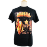 Madball "Look My Way" design, printed on the front and back of a black Gildan Apparel tee.