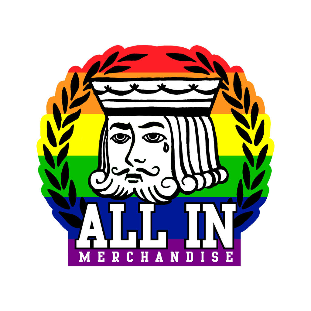 ALL IN MERCH KING HEAD LAUREL RAINBOW STICKER Allinmerch all-in-merch-king-head-laurel-rainbow-sticker-allinmerch