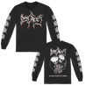 Dying Fetus "Tearing Inside The Womb" design, printed on front, back, and both sleeves of a black Gildan Apparel longsleeve.