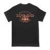 Low End "Dark Drowning" design, printed on the front and back of a black Gildan Hammer Apparel tee.