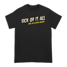Sick Of It All "Sleeping Dragon" design, printed on the front and back of a black tee.